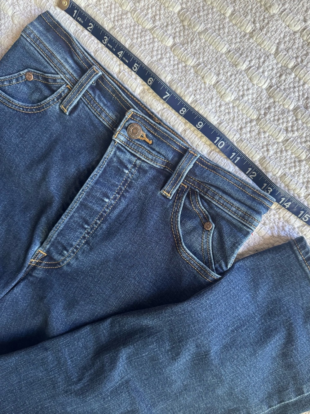 Levi’s Ribcage Straight Ankle High-Rise Jeans in Dark Blue Size 27 - Picture 5 of 6